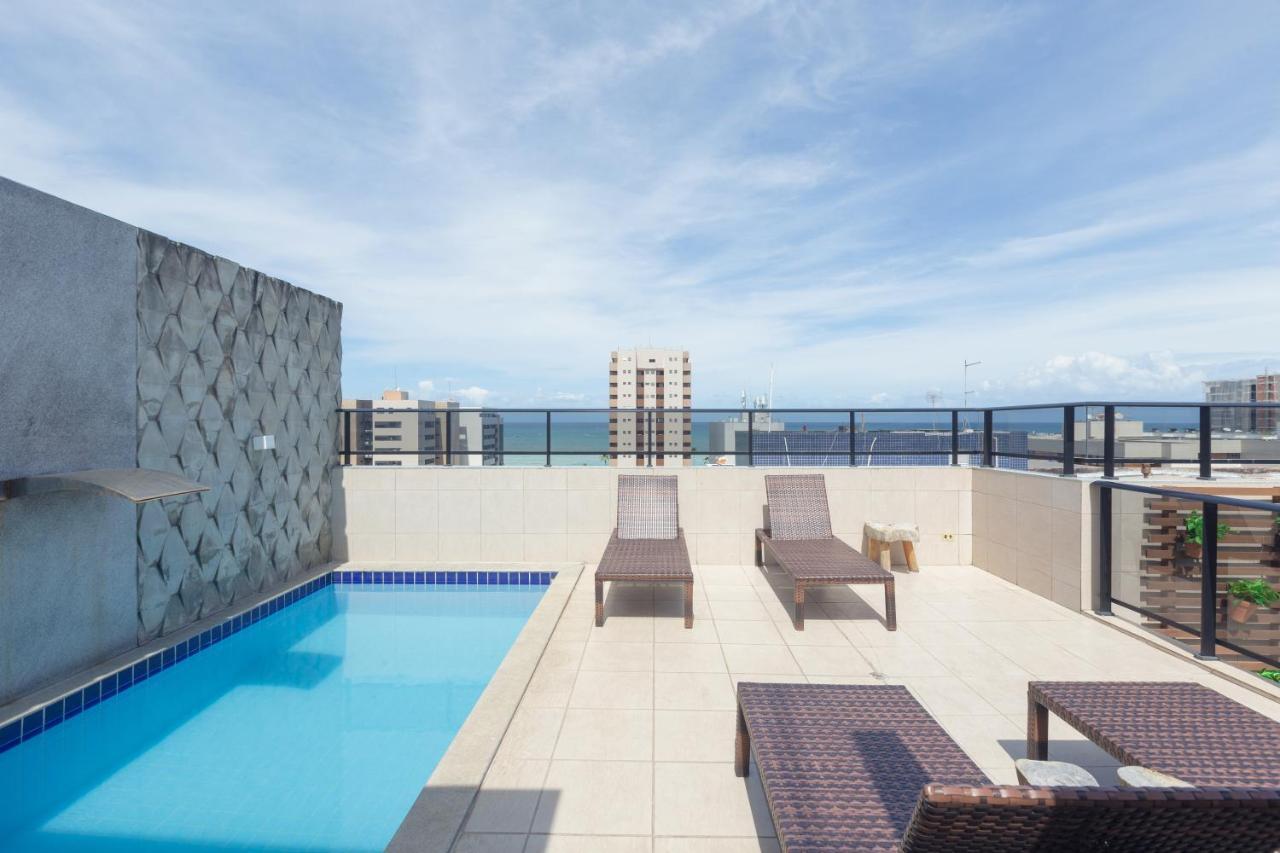 Flat Quarto E Sala C/ Vista Mar Espetacular Apartment Maceio  Bagian luar foto